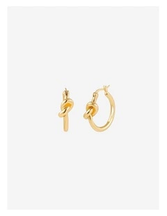 Corrina Knot Hoop Earrings - 18K Gold Plated
