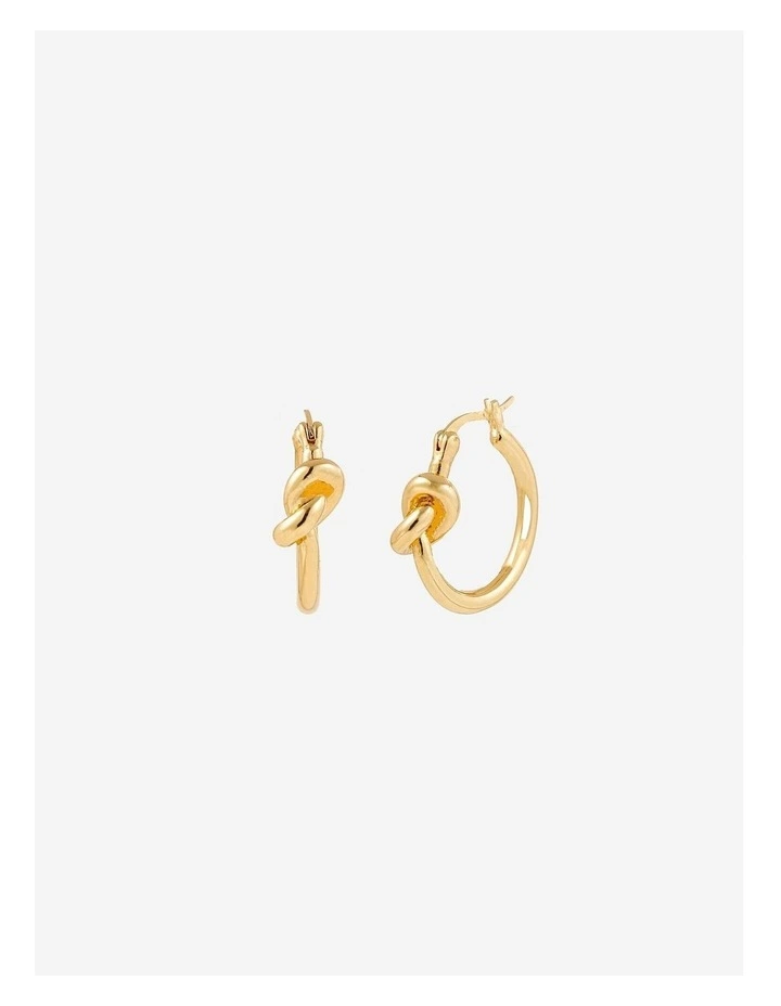 Corrina Knot Hoop Earrings - 18K Gold Plated image 1