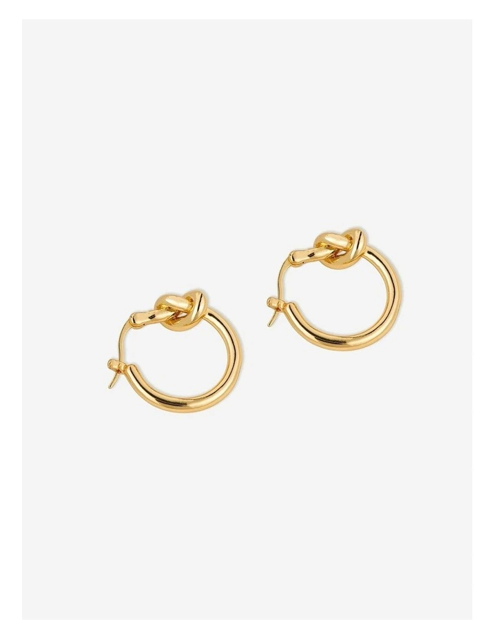 Corrina Knot Hoop Earrings - 18K Gold Plated image 4