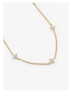 Astra Dainty 18K Gold Plated Station Necklace