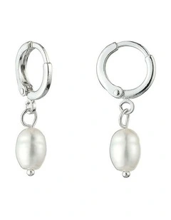 Daphne Silver Plated Pearl Earrings
