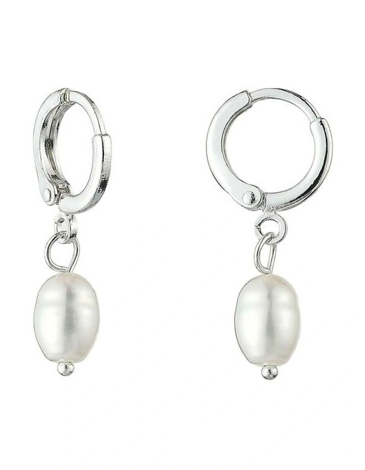 Daphne Silver Plated Pearl Earrings image 1