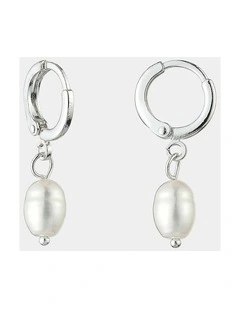 Daphne Silver Plated Pearl Earrings