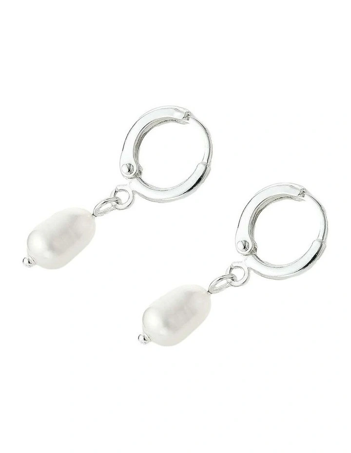 Daphne Silver Plated Pearl Earrings image 3