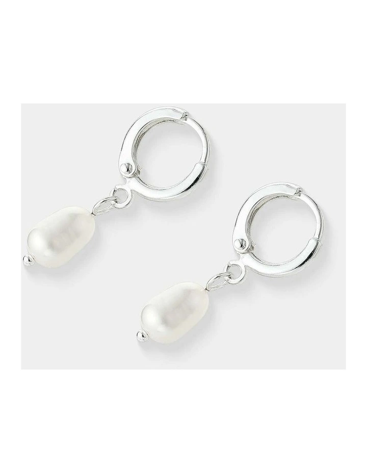 Daphne Silver Plated Pearl Earrings image 3