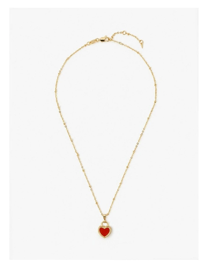 Valentina Reversible Heart Necklace - Red image 3