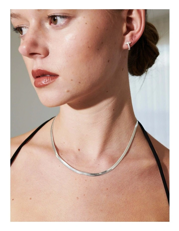 4mm Snake Chain Necklace - Silver Plated image 4