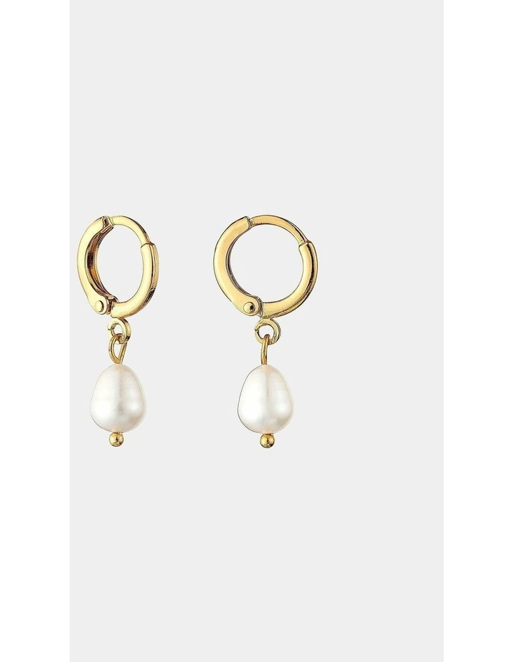 Daphne Pearl Earrings - 18K Gold Plated image 1