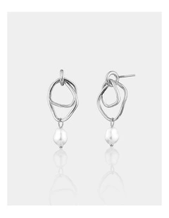 Dionne Sterling Silver Plated Pearl Earrings