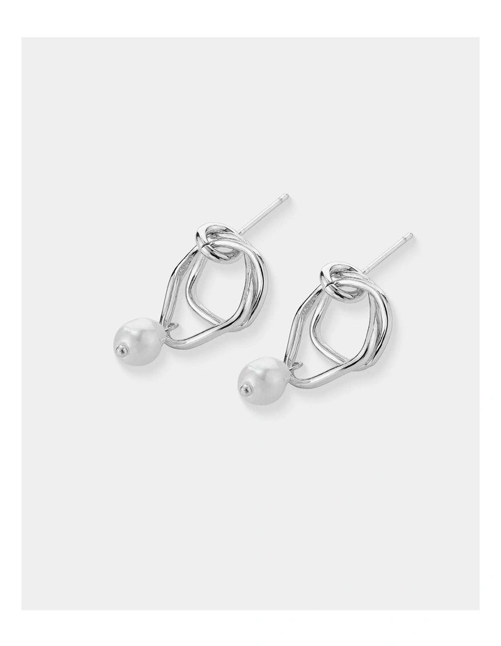 Dionne Sterling Silver Plated Pearl Earrings image 3
