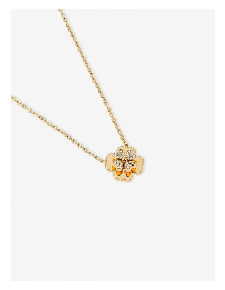 Lucky Clover Pendant Necklace - 18K Gold Plated image 1