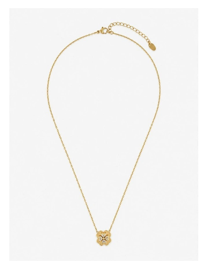 Lucky Clover Pendant Necklace - 18K Gold Plated image 3