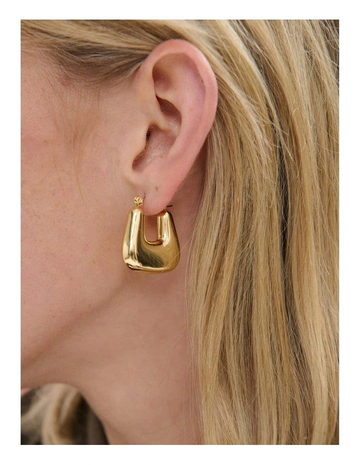Square Crush Earrings - 18K Gold Plated image 2