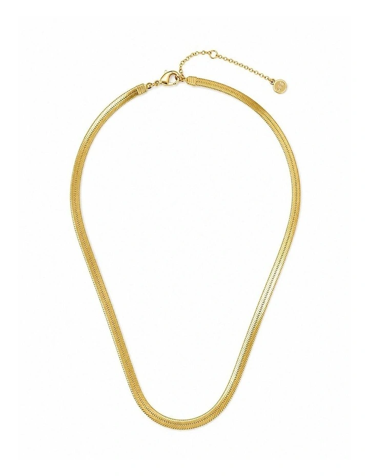 4mm Snake Necklace - 18K Gold Plated image 1