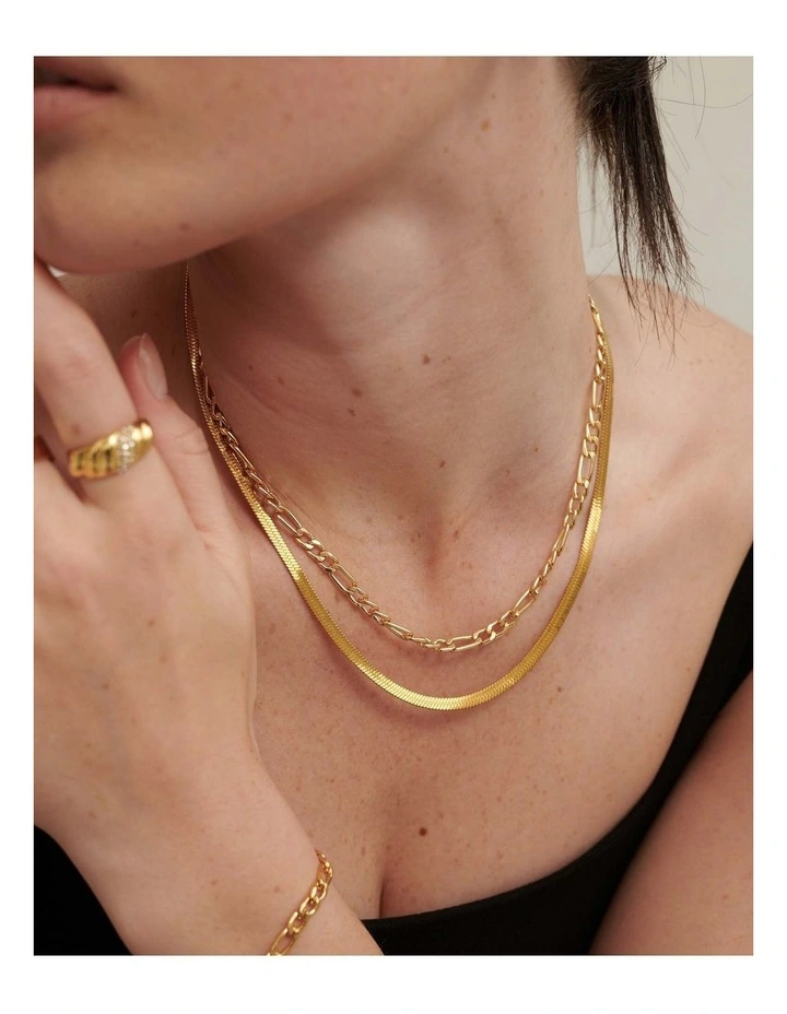 4mm Snake Necklace - 18K Gold Plated image 3