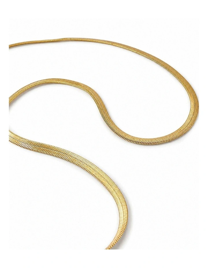4mm Snake Necklace - 18K Gold Plated image 4