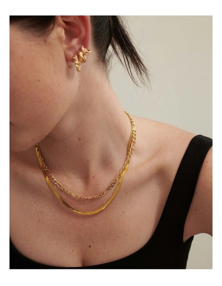 4mm Snake Necklace - 18K Gold Plated image 5