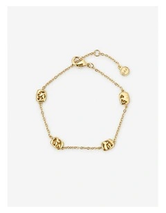 Portia Medallion Link Bracelet - Gold