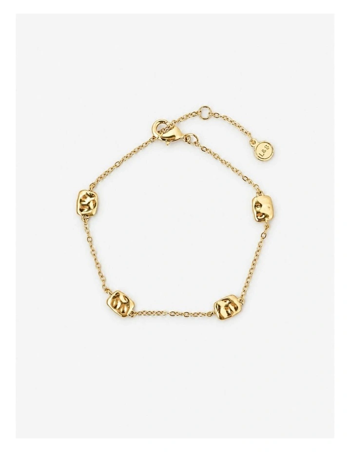 Portia Medallion Link Bracelet - Gold image 1