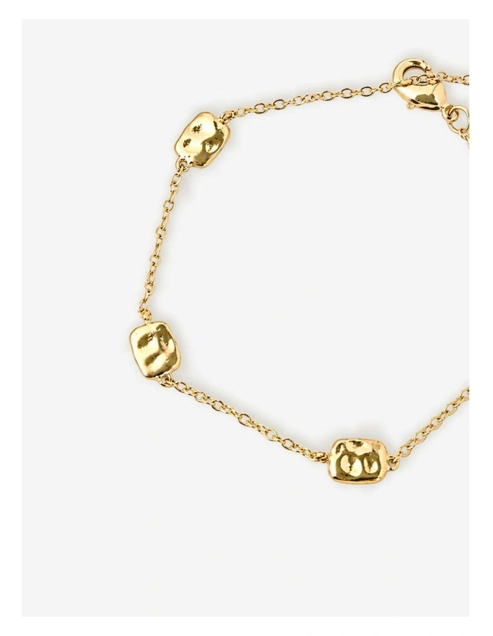 Portia Medallion Link Bracelet - Gold image 3