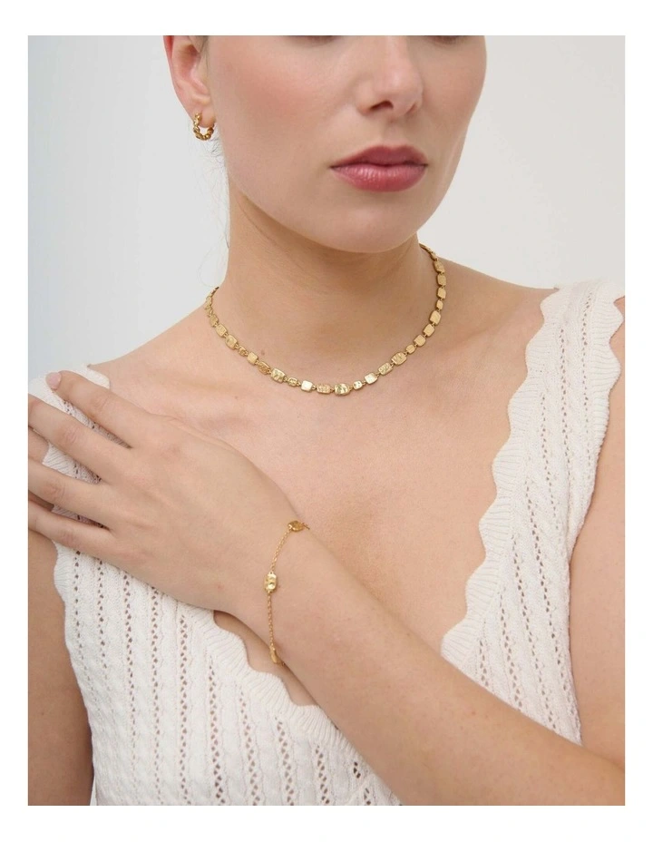 Portia Medallion Link Bracelet - Gold image 4
