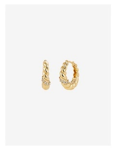 Lulu 18K Gold Plated Twist Hoop Earrings