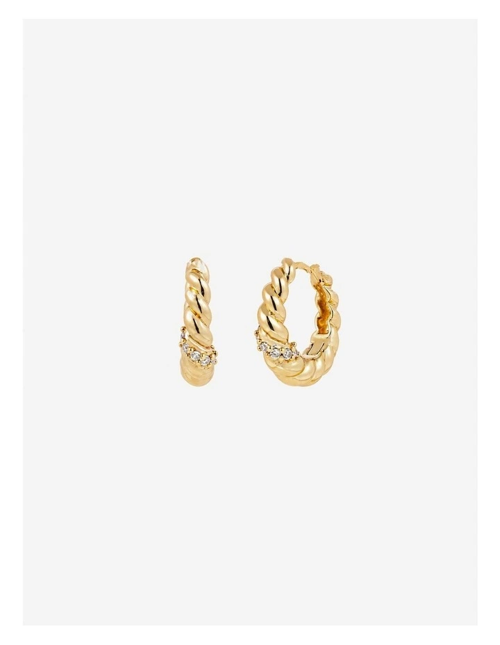 Lulu 18K Gold Plated Twist Hoop Earrings image 1