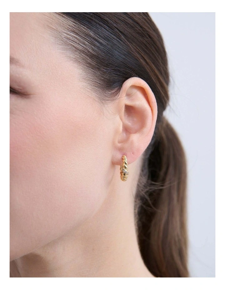 Lulu 18K Gold Plated Twist Hoop Earrings image 2