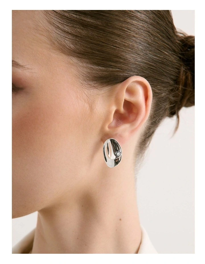 Sade Pebble Earrings - Sterling Silver Plated image 2