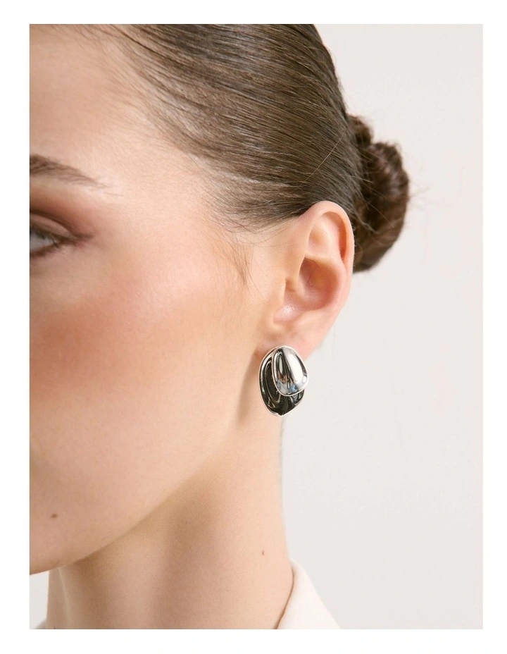 Sade Pebble Earrings - Sterling Silver Plated image 5