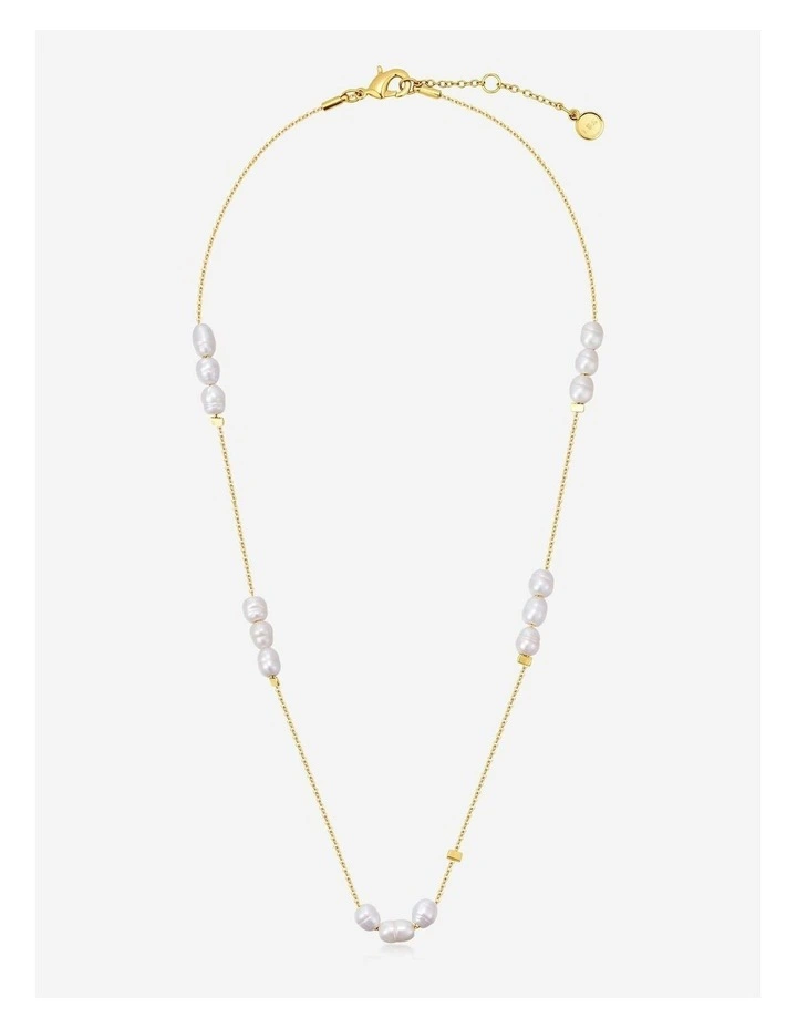 Trio Pearl Necklace - Gold image 2