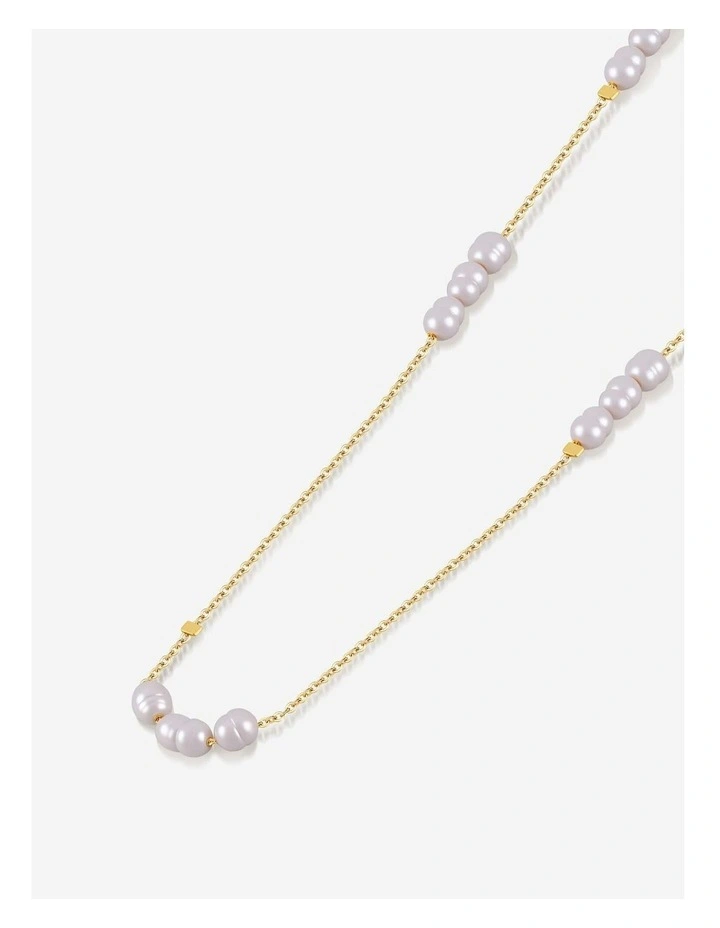 Trio Pearl Necklace - Gold image 3