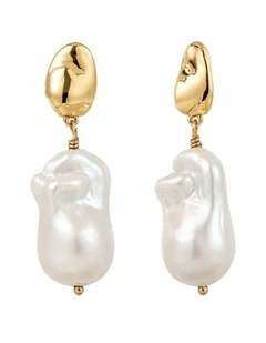 Natural Organic Pearl Drop Earrings