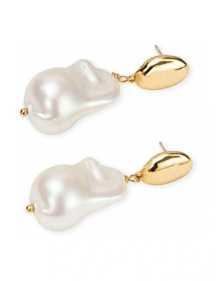 Natural Organic Pearl Drop Earrings image 4