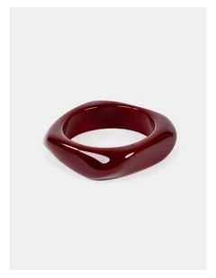 Lara Angular Bangle - Wine
