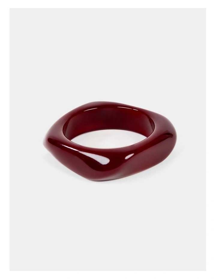Lara Angular Bangle - Wine image 1