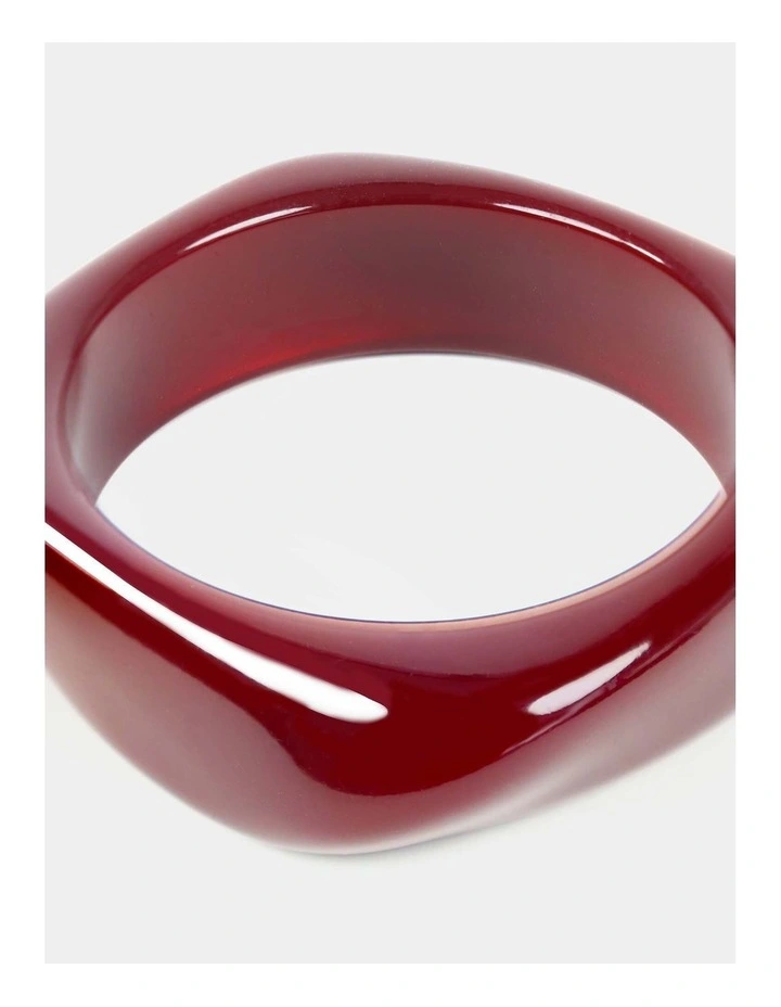 Lara Angular Bangle - Wine image 5