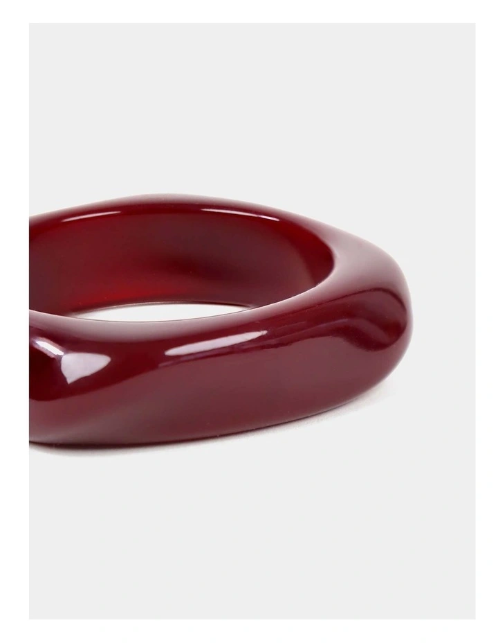 Lara Angular Bangle - Wine image 6