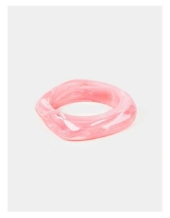 Lara Angular Bangle - Pink