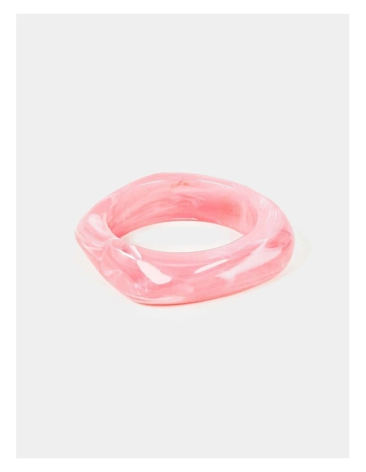 Lara Angular Bangle - Pink image 1