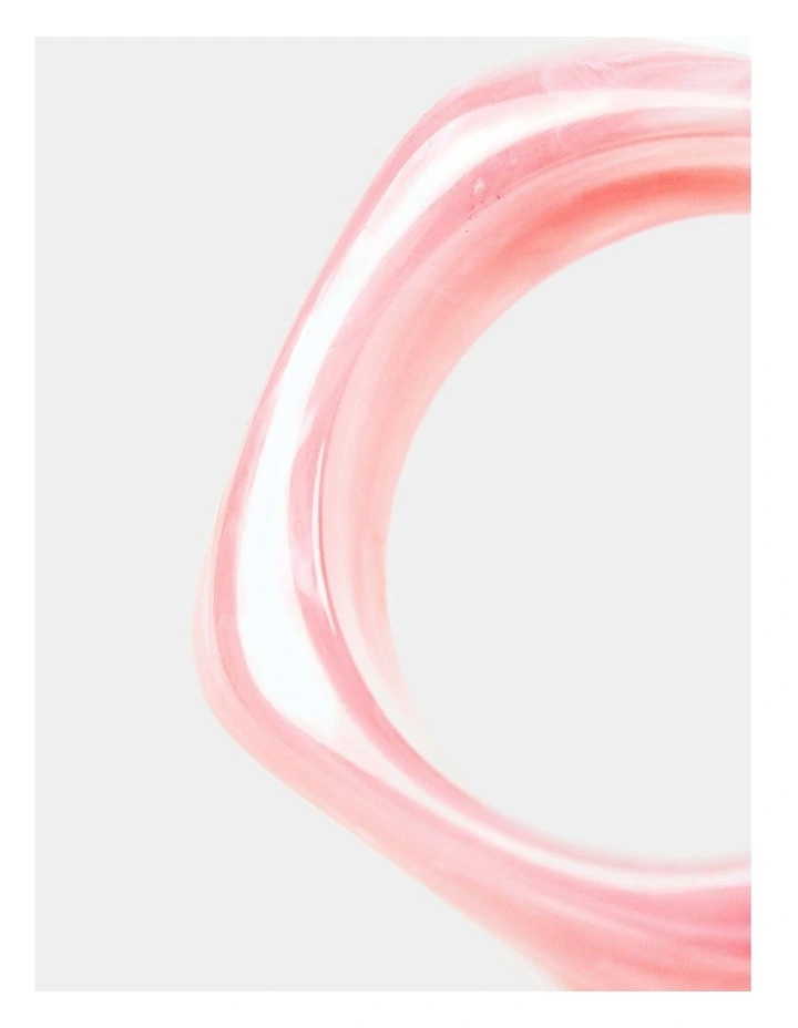 Lara Angular Bangle - Pink image 3