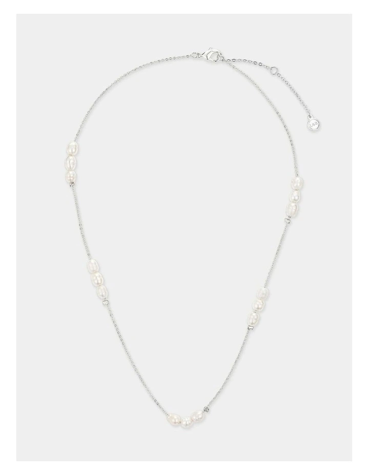 Trio Pearl Necklace - Silver Plated image 3