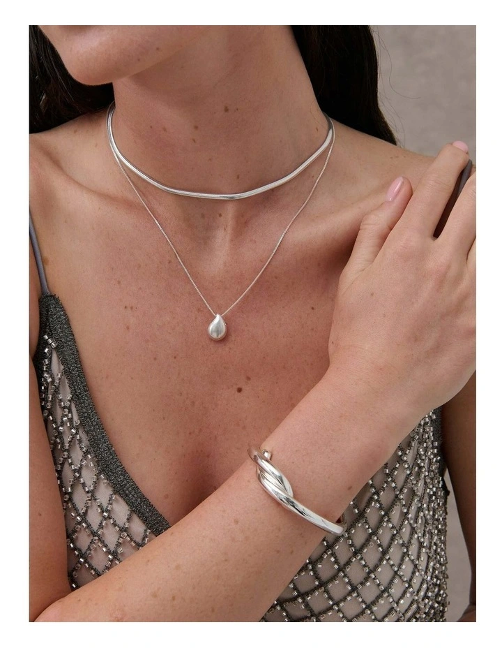 Mia Interlock Twist Bangle - Sterling Silver Plated image 6