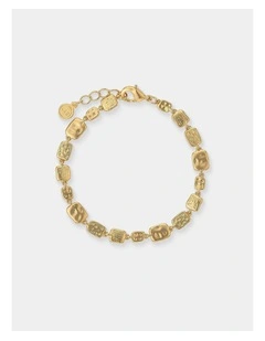 Hammered Plate Bracelet - 18K Gold Plated