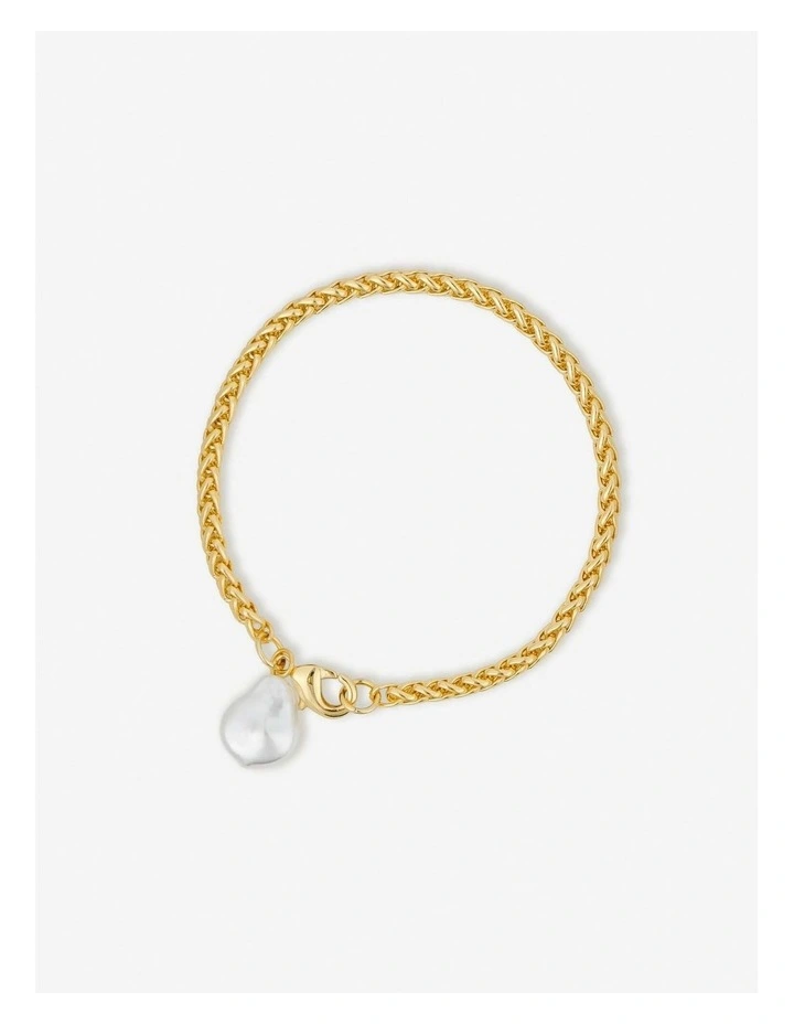 Organic Pearl Pendant Bracelet image 1