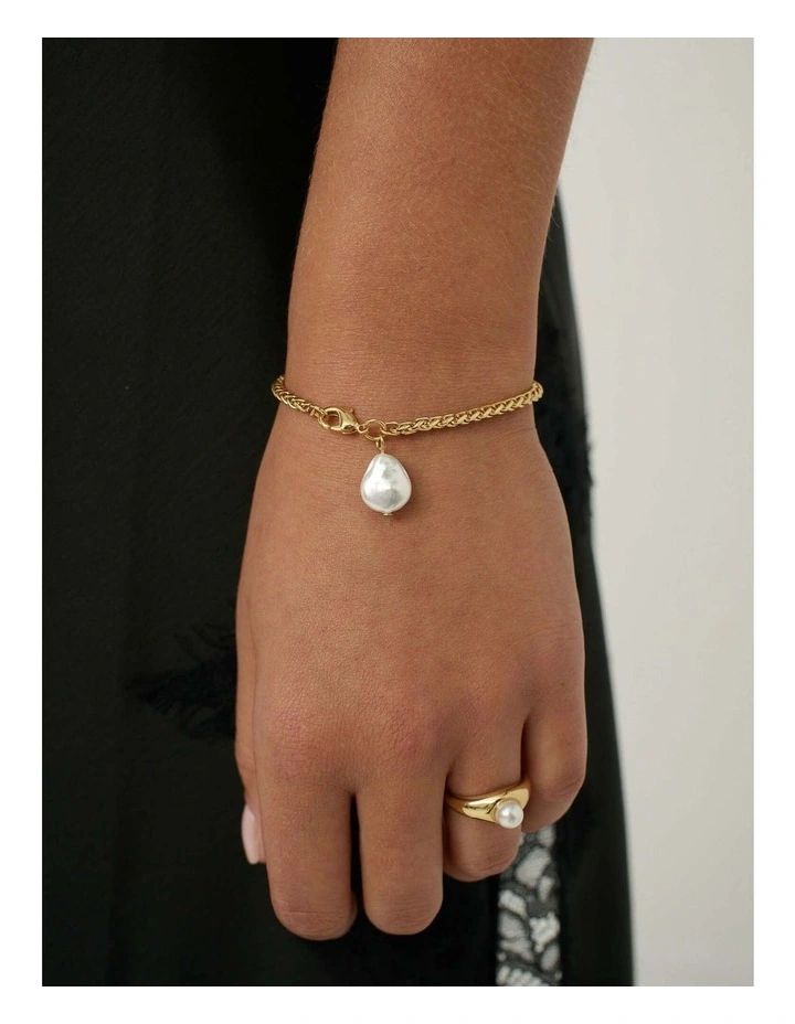Organic Pearl Pendant Bracelet image 4