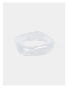 Lara Angular Bangle - Clear