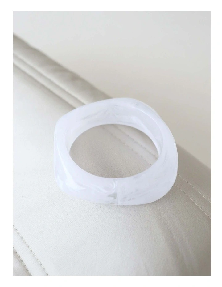 Lara Angular Bangle - Clear image 3
