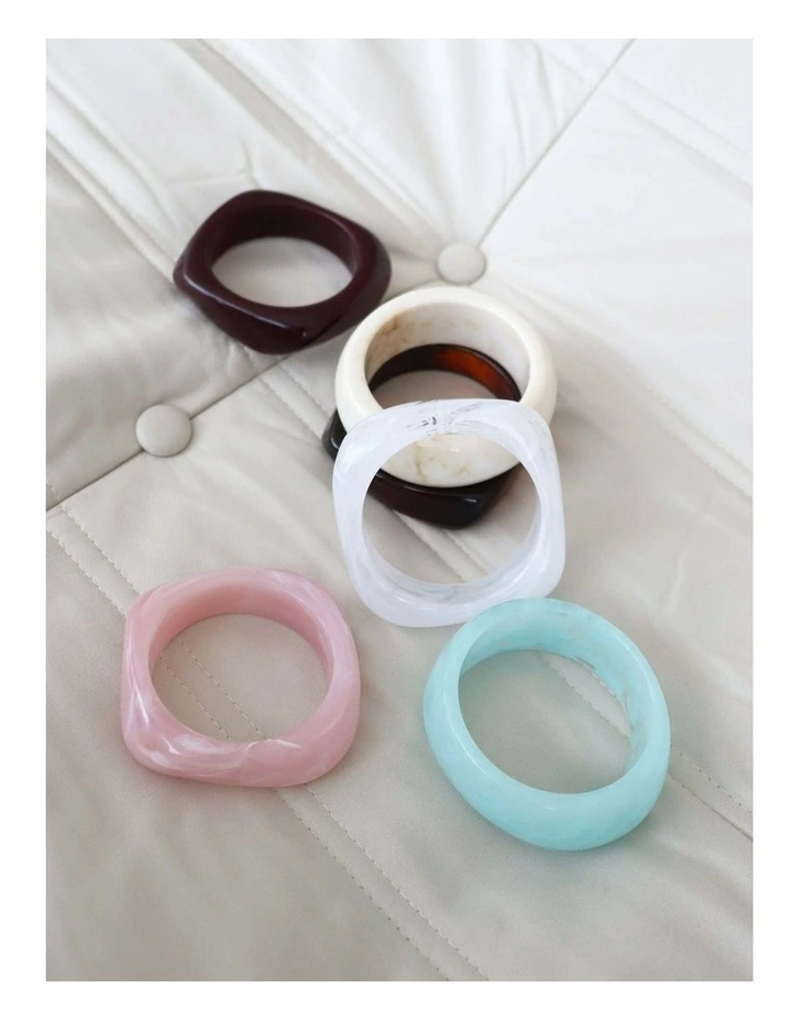 Lara Angular Bangle - Clear image 5