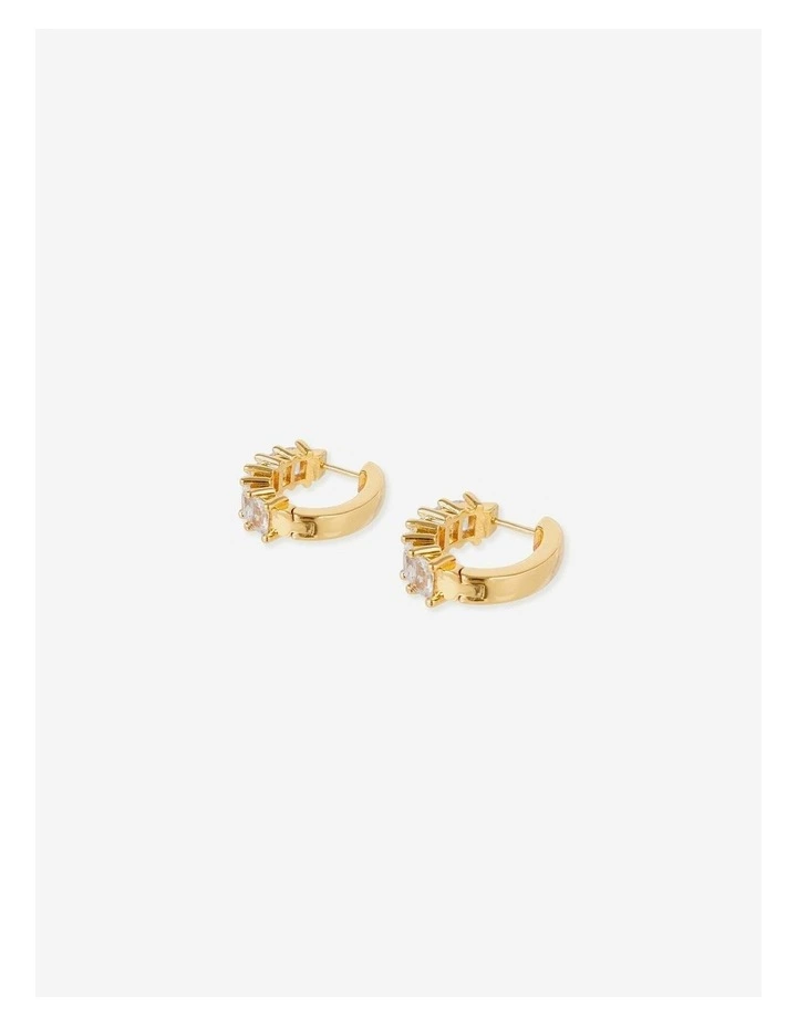 Jazzlyn Diamante Huggie Earrings - Large image 3